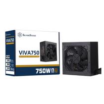 Fonte 750W SilverStone Viva 750 - PFC Ativo - Eficiência 80% - 80 PLUS Bronze - SST-VA750-B