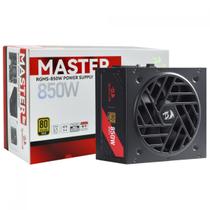 Fonte 850W Redragon Master RGMS Full Modular PCIe 5.1 ATX 3.1 80 Plus Gold PFC Ativo Preto Fonte 850W Redragon Master RGMS Full Modular PCIe 5.1 ATX 3.1 80 Plus Gold PFC Ativo Preto