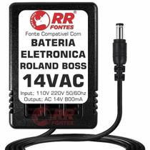 Fonte Ac 14V 800 Para Bateria Eletrônica Boss Dr-770 Dr-880