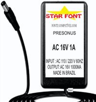 Fonte AC 16V 1A para Controladora Interface PreSonus - Bivolt