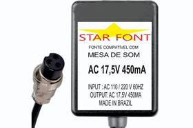 Fonte AC 17,5V 0.45A para Mesa de Som Mixer PHOENIX PH-CT-60S - Bivolt