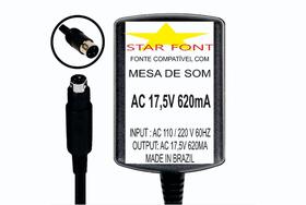 Fonte AC 17,5V 0.62A para Mesa de Som Mixer Behringer Eurorack - Compatível Fonte AC 17,5V 0.62A para Mesa de Som Mixer Behringer Eurorack - Compatível