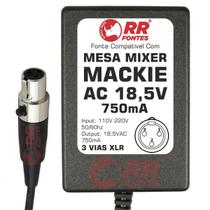 Fonte AC 18,5V 0.75A Para Mixer Mackie 402-VLZ-4