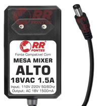 Fonte AC 18V 1.5A Para Mixer Alto LYNX-MIX82FX