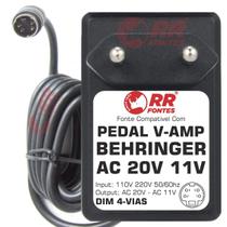 Fonte AC 20V 11V Para Pedal Pedaleira Behringer VAMP V-AMP - RR FONTES