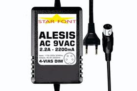 Fonte AC 9V 2.2A de 4 Vias para Processador de Efeitos Alesis - Bivolt