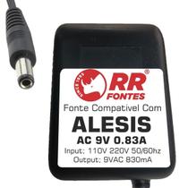 Fonte AC 9v 830mA Para Instrumentos Alesis 16B 3630 Compressor