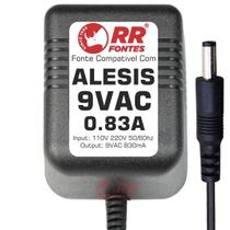 Fonte AC 9v 830mA Para Instrumentos Alesis Trigger IO Vocal Zapper - RRfontes