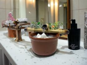 Fonte agua bambu de mesa mini feng shui decorativa