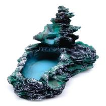 Fonte Agua Cascata decorativa Laguinho tipo pedra Verde lunar bivolt - FINEGOOD