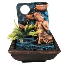 Fonte Água Decorativa Buda Hindu Prosperidade Feng Shui Cascata Jardim