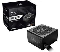 Fonte ASROCK PRO 650W 80 PLUS Bronze ATX 3.1 - PRO-650B Fonte ASROCK PRO 650W 80 PLUS Bronze ATX 3.1 - PRO-650B
