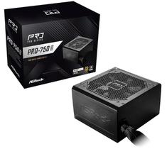 Fonte ASROCK PRO 750W 80 PLUS GOLD ATX 3.1 - PRO-750G Fonte ASROCK PRO 750W 80 PLUS GOLD ATX 3.1 - PRO-750G