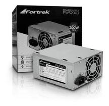 Fonte atx 200w reais 20+4 pinos pws-2003 fortrek s/cabo