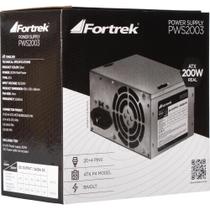 Fonte Atx 200w Reais 20+4p Pws-2003 Fortrek Bivolt