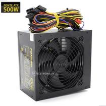 Fonte ATX 500W Bivolt com Cooler 120mm e Proteções OVP, OCP, SCP Ideal para PCs Iniciais KP5222