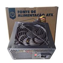 Fonte ATX 500W, Brazil Pc, Bivolt Manual, Com Cabo De Energia, 24 Pinos, Preto - BPC/5350-M