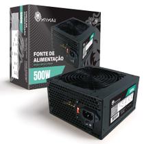 Fonte ATX 500W Real 24 Pinos Bivolt Manual Cabo Incluso MYMAX