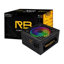 Fonte atx 650w brx 80 gamer bronze rgb bivolt preto Fonte atx 650w brx 80 gamer bronze rgb bivolt preto