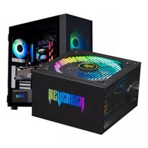 Fonte Atx 750w 80 Plus Bronze Pfc Ativo Bivolt Revenger Rgb Cor Preto 110v/220v