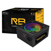 Fonte Atx 750w Rgb Automatica Bivolt 80 Plus Rainbow