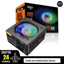 Fonte ATX Aigo AK PC Gamer - 500W a 1000W com Ventilador RGB de 120mm