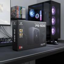 Fonte ATX C3Tech PS500BK 500W Real Bivolt Silenciosa para PC Gamer