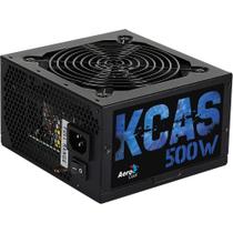 Fonte ATX Gamer 500W 80 Plus Bronze Sem Cabo Preta Aerocool KCAS