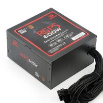 Fonte ATX Gamer Redragon RGPS 600W 80 Plus Bronze PFC Ativo Sem Cabo de Força - GC-PS002