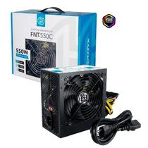 Fonte Atx Hoopson Gamer 550Wts Rgb Cooler 12Cm Silent Fnt-550C