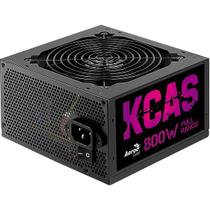 Fonte ATX sem Cabo 800W KCAS Preto Aerocool