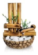 Fonte Bambu De Mesa Feng Shui Agua Cascata D Marrom 127/220V