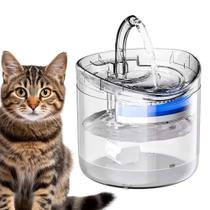 Fonte Bebedouro Agua Gato Pet Cachorro Gatinho 2 Litros Transparente Silenciosa Automatica Hidrataçao Saudavel Potavel
