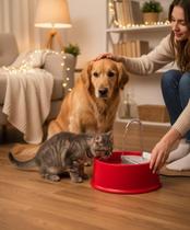 Fonte Bebedouro Automático Para Gatos e Cães Joy Furacão Pet Bivolt Vermelha 2L Silencioso Fonte Bebedouro Automático Para Gatos e Cães Joy Furacão Pet Bivolt Vermelha 2L Silencioso