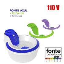 Fonte Bebedouro Colors Cães Gatos 2L Petlon Azul, Verde e Lilás 110V