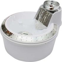 Fonte Bebedouro Gatos Petlon Branca Com Prata 110V