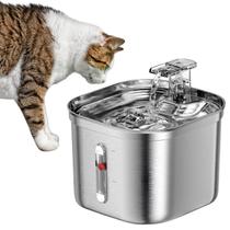 Fonte Bebedouro Inox Automático 2.2l P/ Pets Gatos Cachorro Bivolt Compacta Silenciosa Bebedouro Água Hidratação Fonte Bebedouro Inox Automático 2.2l P/ Pets Gatos Cachorro Bivolt Compacta Silenciosa Bebedouro Água Hidratação