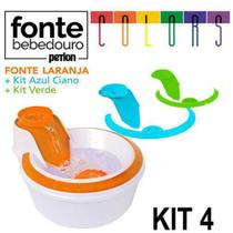 Fonte Bebedouro Petlon Colors Kit 4 Cães E Gatos 110V