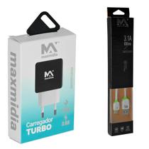 Fonte Bivolt Para Carregador 2 Entradas Com Cabo Micro Usb V8