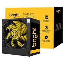 Fonte Bright, 650W, Bivolt, Preto e Amarelo - FT002