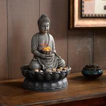 Fonte Buddha de mesa GOSSI de 28,4 cm de altura com luz reflexiva