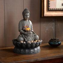 Fonte Buddha GOSSI de Mesa - 28,4cm de Altura com Luz Reflexiva