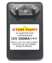 Fonte Carregador 12V 300mA Compatível com Microfone Sennheiser - Bivolt