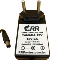 Fonte carregador 12V para teclado Yamaha PA-5D modelo PSR-185 - RRFontes
