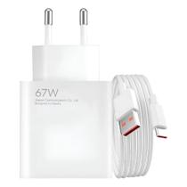 Fonte Carregador 67W Xiaomi Turbo Usb-A para Usb-C