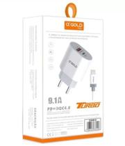 Fonte Carregador AGOLD Pro Turbo PD 40w 2 entradas Tipo C e Usb CA40-2/IOS