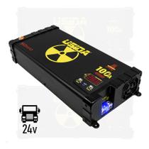 Fonte Carregador Bateria Usina Truck Line 100a Amperes 24v Smart Cooler Caminhão c/ Voltímetro Fonte Carregador Bateria Usina Truck Line 100a Amperes 24v Smart Cooler Caminhão c/ Voltímetro