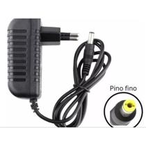 Fonte Carregador Caixa Som 9v 2a Pino Fino Amarelo Maxxi sound Lenoxx Bivolt