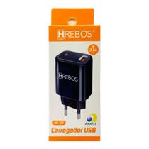 Fonte Carregador Celular USB 3.1A Hrebos HS-151