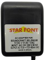Fonte Carregador Compatível com SOUNDCRAFT e SELENIUM 17,5VAC x2 450mA